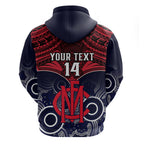 Personalised Melbourne Football Hoodie Go Demons Aboriginal Mix Polynesian Pattern LT14