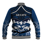 Geelong Football Baseball Jacket Go Cats Aboriginal Mix Polynesian Pattern LT14