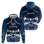 Geelong Football Hoodie Go Cats Aboriginal Mix Polynesian Pattern LT14