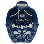 Geelong Football Hoodie Go Cats Aboriginal Mix Polynesian Pattern LT14