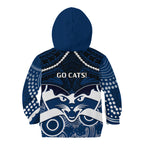 Geelong Football Kid Hoodie Go Cats Aboriginal Mix Polynesian Pattern LT14