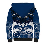 Geelong Football Sherpa Hoodie Go Cats Aboriginal Mix Polynesian Pattern LT14