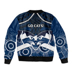 Geelong Football Sleeve Zip Bomber Jacket Go Cats Aboriginal Mix Polynesian Pattern LT14