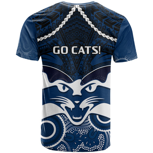 Geelong Football T Shirt Go Cats Aboriginal Mix Polynesian Pattern LT14