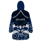 Geelong Football Wearable Blanket Hoodie Go Cats Aboriginal Mix Polynesian Pattern LT14