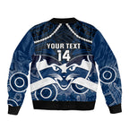 Personalised Geelong Football Bomber Jacket Go Cats Aboriginal Mix Polynesian Pattern LT14