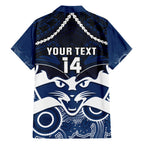 Personalised Geelong Football Hawaiian Shirt Go Cats Aboriginal Mix Polynesian Pattern LT14