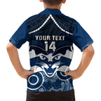 Personalised Geelong Football Hawaiian Shirt Go Cats Aboriginal Mix Polynesian Pattern LT14