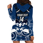 Personalised Geelong Football Hoodie Dress Go Cats Aboriginal Mix Polynesian Pattern LT14