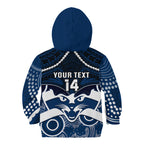 Personalised Geelong Football Kid Hoodie Go Cats Aboriginal Mix Polynesian Pattern LT14