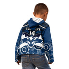 Personalised Geelong Football Kid Hoodie Go Cats Aboriginal Mix Polynesian Pattern LT14