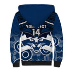 Personalised Geelong Football Sherpa Hoodie Go Cats Aboriginal Mix Polynesian Pattern LT14