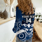 Personalised Geelong Football Women Casual Shirt Go Cats Aboriginal Mix Polynesian Pattern LT14