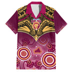 Brisbane Football Hawaiian Shirt Go Lions Aboriginal Mix Polynesian Pattern LT14