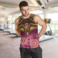 Brisbane Football Men Tank Top Go Lions Aboriginal Mix Polynesian Pattern LT14