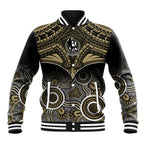 Collingwood Football Baseball Jacket Go Magpies Aboriginal Mix Polynesian Pattern LT14