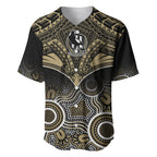 Collingwood Football Baseball Jersey Go Magpies Aboriginal Mix Polynesian Pattern LT14