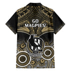 Collingwood Football Hawaiian Shirt Go Magpies Aboriginal Mix Polynesian Pattern LT14