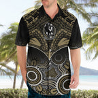 Collingwood Football Hawaiian Shirt Go Magpies Aboriginal Mix Polynesian Pattern LT14