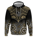 Collingwood Football Hoodie Go Magpies Aboriginal Mix Polynesian Pattern LT14