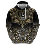 Collingwood Football Hoodie Go Magpies Aboriginal Mix Polynesian Pattern LT14