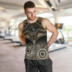 Collingwood Football Men Tank Top Go Magpies Aboriginal Mix Polynesian Pattern LT14