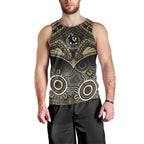 Collingwood Football Men Tank Top Go Magpies Aboriginal Mix Polynesian Pattern LT14