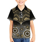 Personalised Collingwood Football Hawaiian Shirt Go Magpies Aboriginal Mix Polynesian Pattern LT14