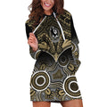 Personalised Collingwood Football Hoodie Dress Go Magpies Aboriginal Mix Polynesian Pattern LT14