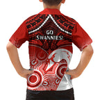 Sydney Swans Football Hawaiian Shirt Go Swannies Aboriginal Mix Polynesian Pattern LT14
