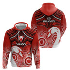 Sydney Swans Football Hoodie Go Swannies Aboriginal Mix Polynesian Pattern LT14