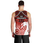 Sydney Swans Football Men Tank Top Go Swannies Aboriginal Mix Polynesian Pattern LT14