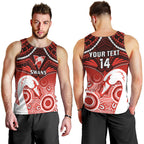 Personalised Sydney Swans Football Men Tank Top Go Swannies Aboriginal Mix Polynesian Pattern LT14