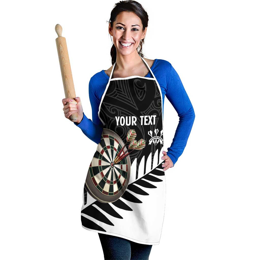 Personalised New Zealand Darts Apron Silver Fern Aotearoa Maori Pattern - Aussie Hoodie