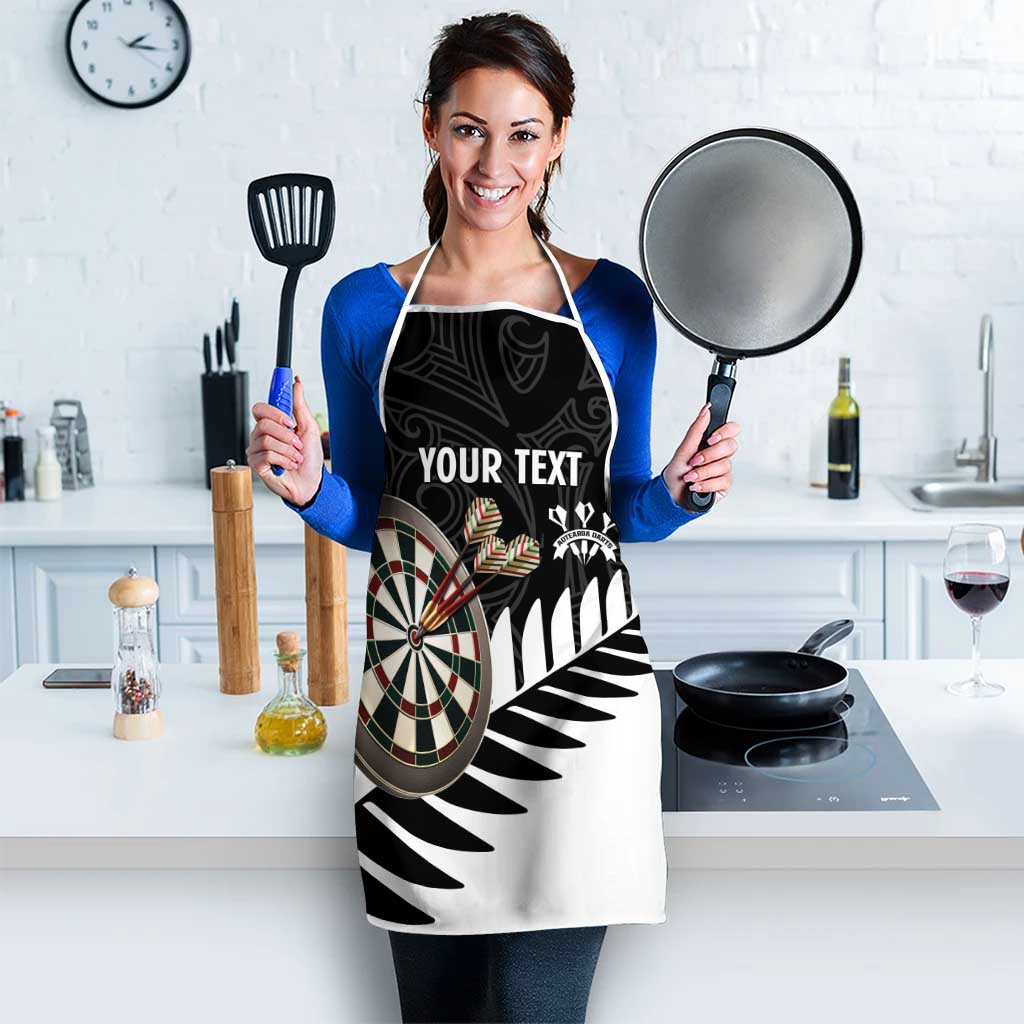 Personalised New Zealand Darts Apron Silver Fern Aotearoa Maori Pattern - Aussie Hoodie