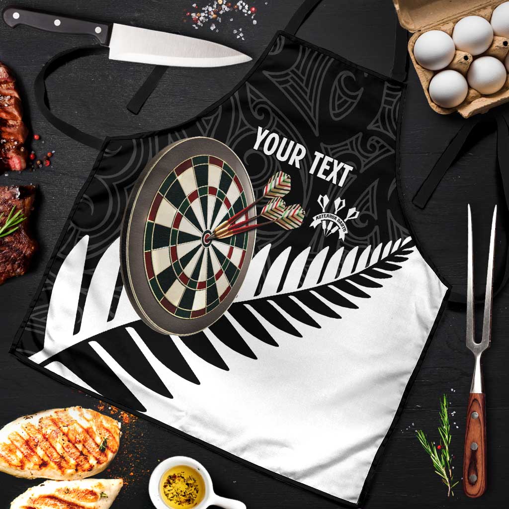 Personalised New Zealand Darts Apron Silver Fern Aotearoa Maori Pattern - Aussie Hoodie