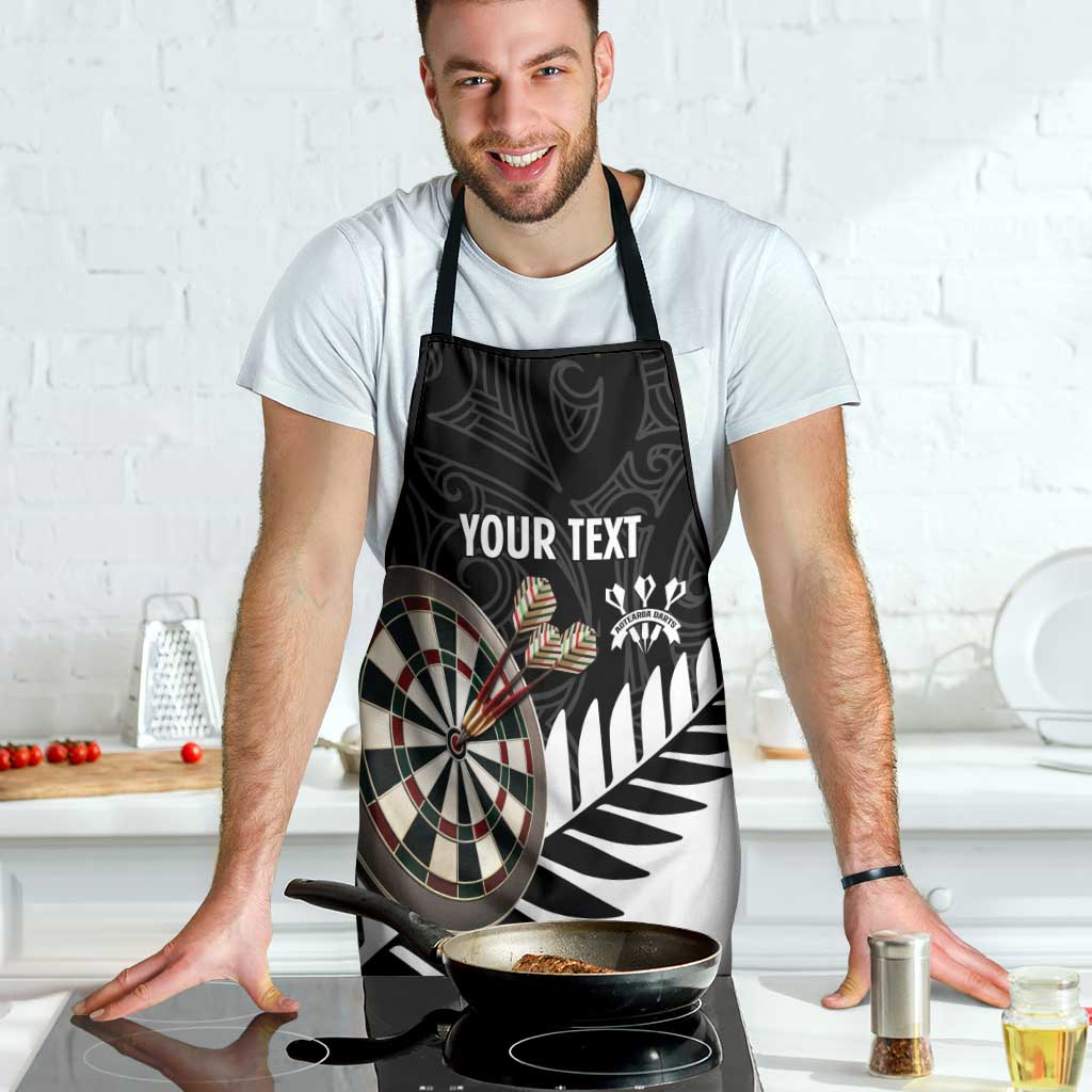 Personalised New Zealand Darts Apron Silver Fern Aotearoa Maori Pattern - Aussie Hoodie