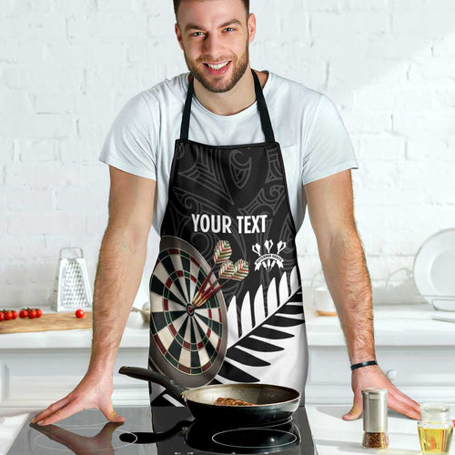 Personalised New Zealand Darts Apron Silver Fern Aotearoa Maori Pattern - Aussie Hoodie