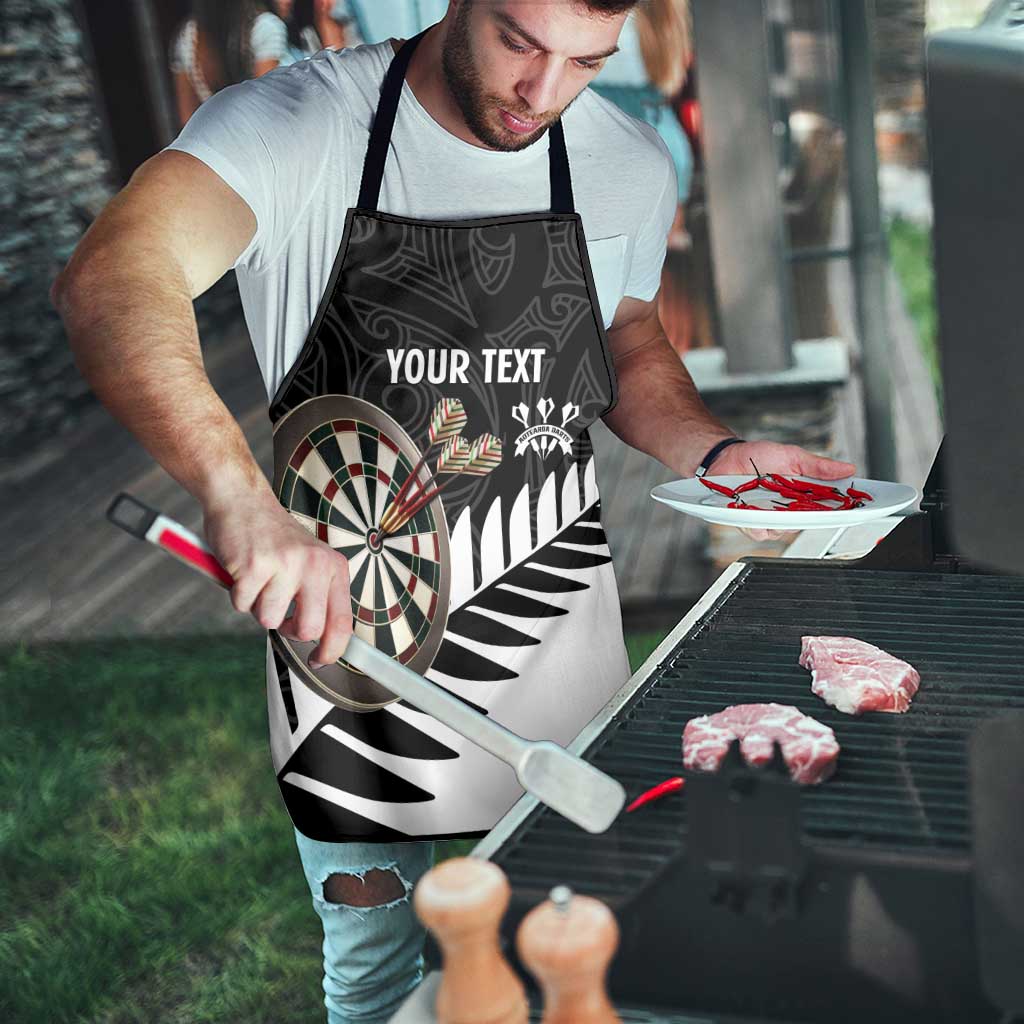 Personalised New Zealand Darts Apron Silver Fern Aotearoa Maori Pattern - Aussie Hoodie