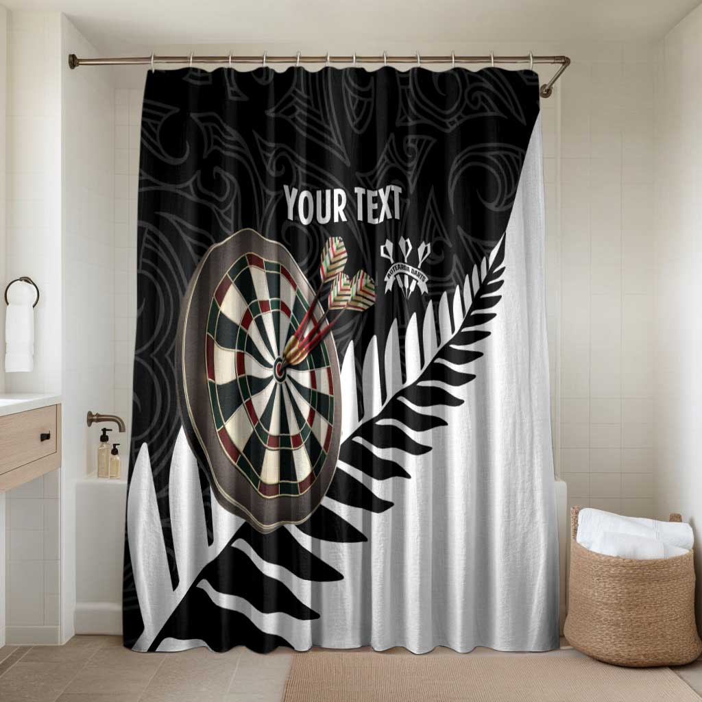 Personalised New Zealand Darts Bathroom Set Silver Fern Aotearoa Maori Pattern - Aussie Hoodie