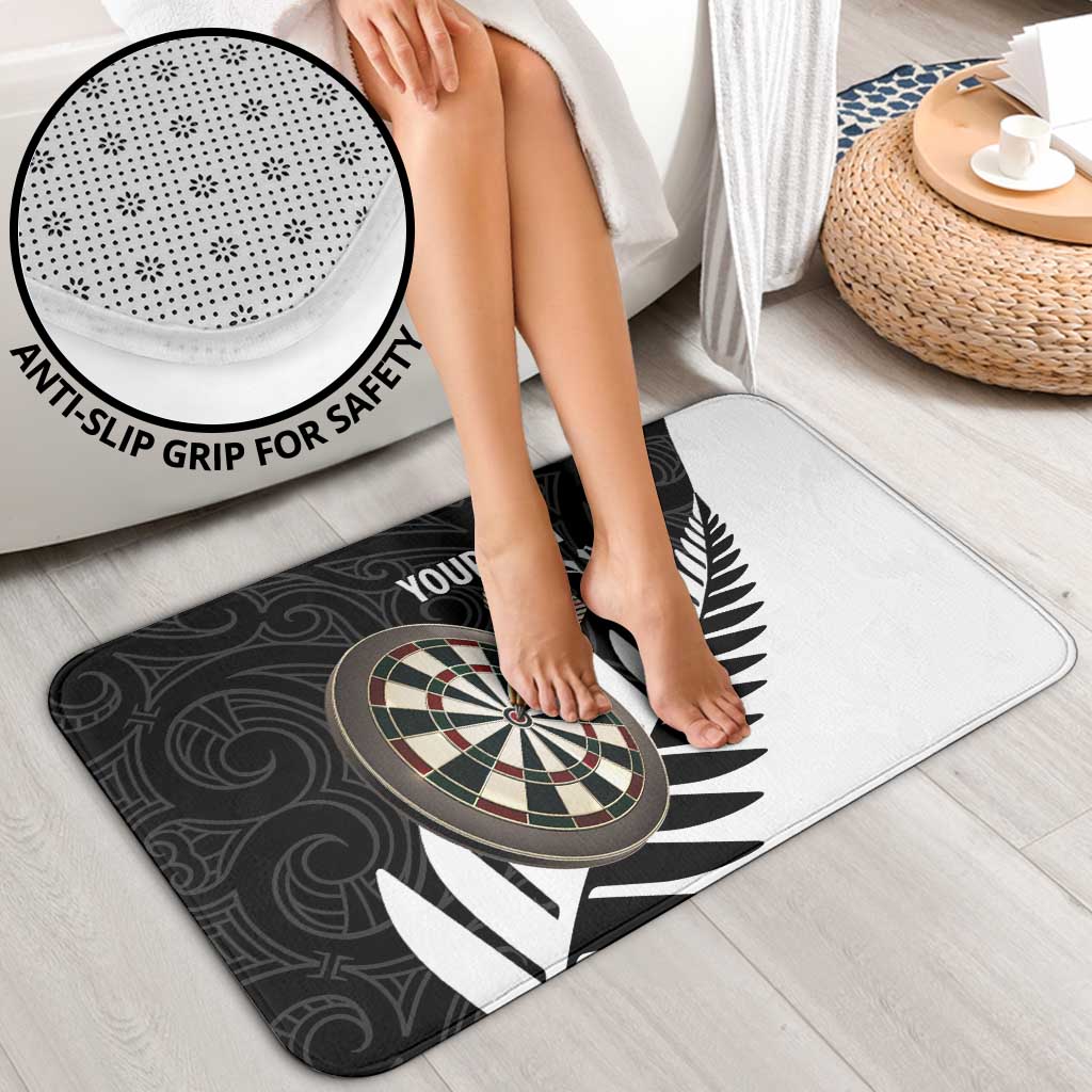 Personalised New Zealand Darts Bathroom Set Silver Fern Aotearoa Maori Pattern - Aussie Hoodie