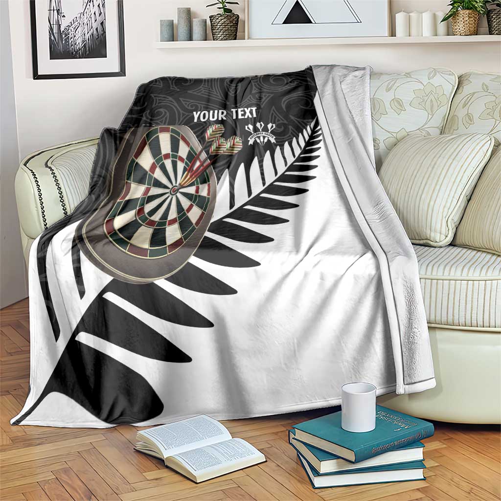 Personalised New Zealand Darts Blanket Silver Fern Aotearoa Maori Pattern - Aussie Hoodie
