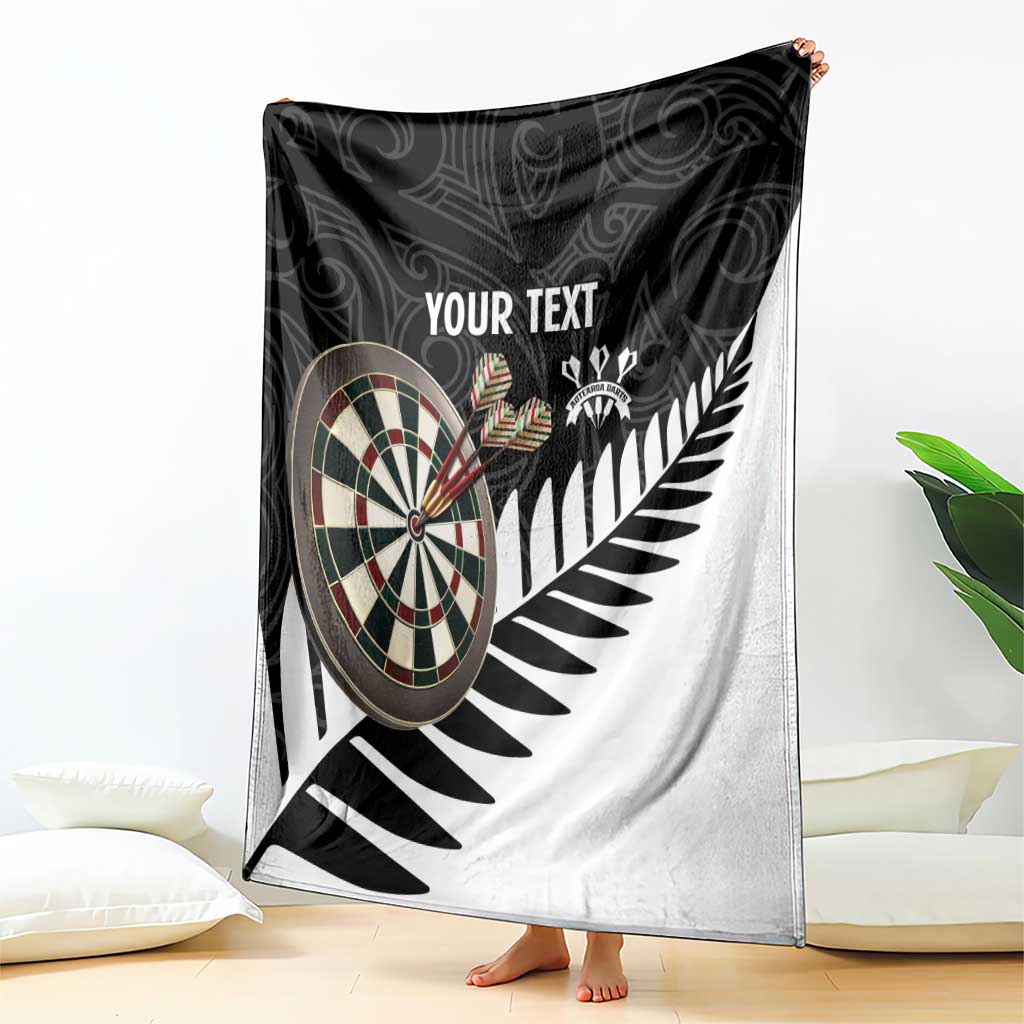 Personalised New Zealand Darts Blanket Silver Fern Aotearoa Maori Pattern - Aussie Hoodie