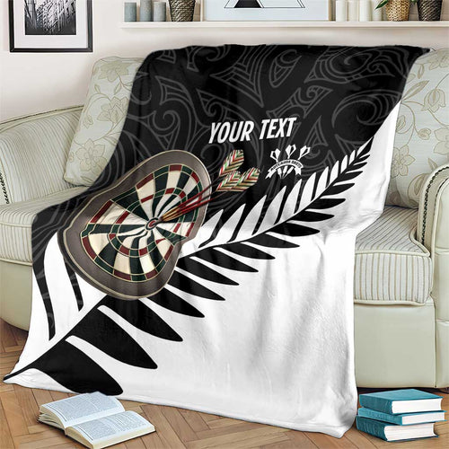 Personalised New Zealand Darts Blanket Silver Fern Aotearoa Maori Pattern - Aussie Hoodie