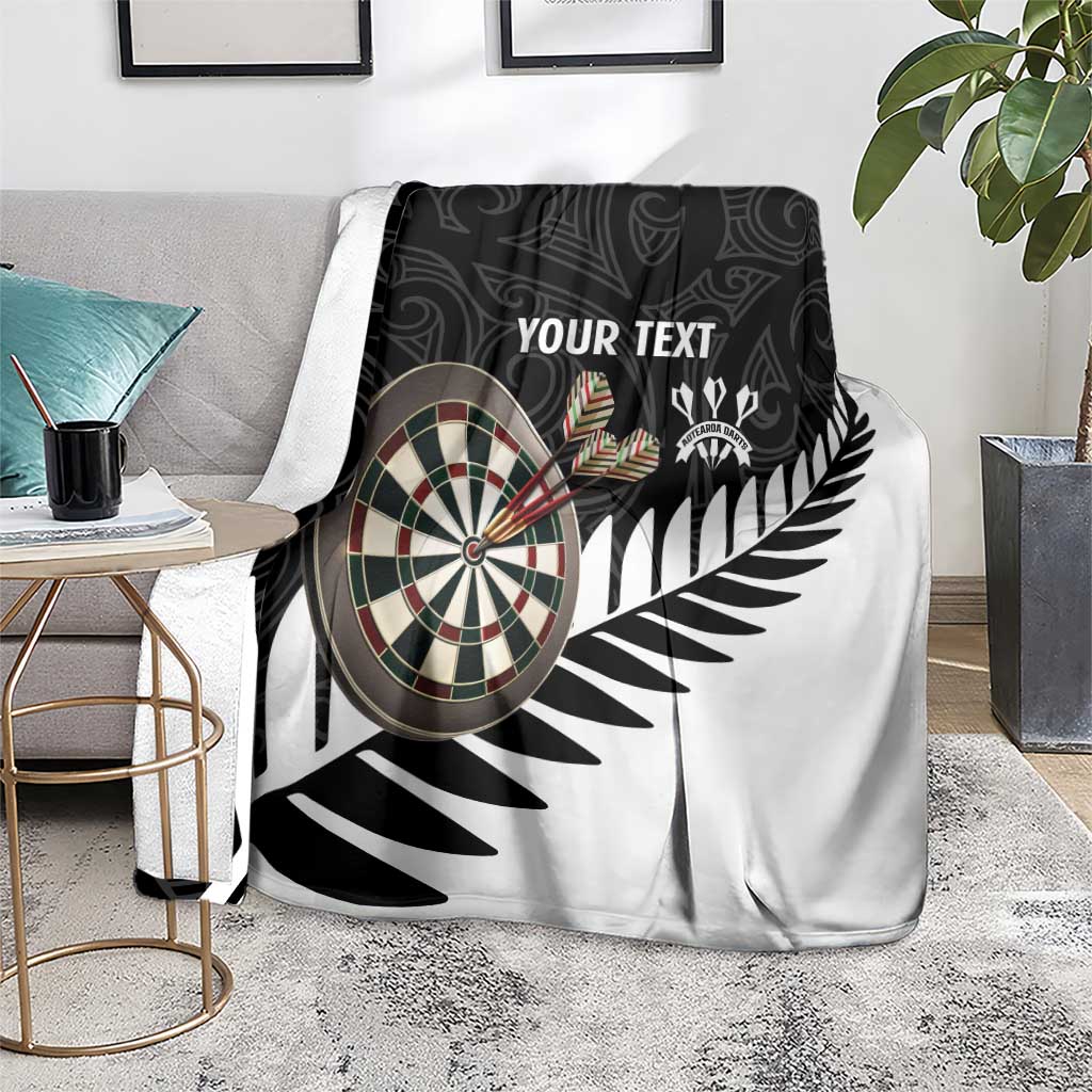 Personalised New Zealand Darts Blanket Silver Fern Aotearoa Maori Pattern - Aussie Hoodie