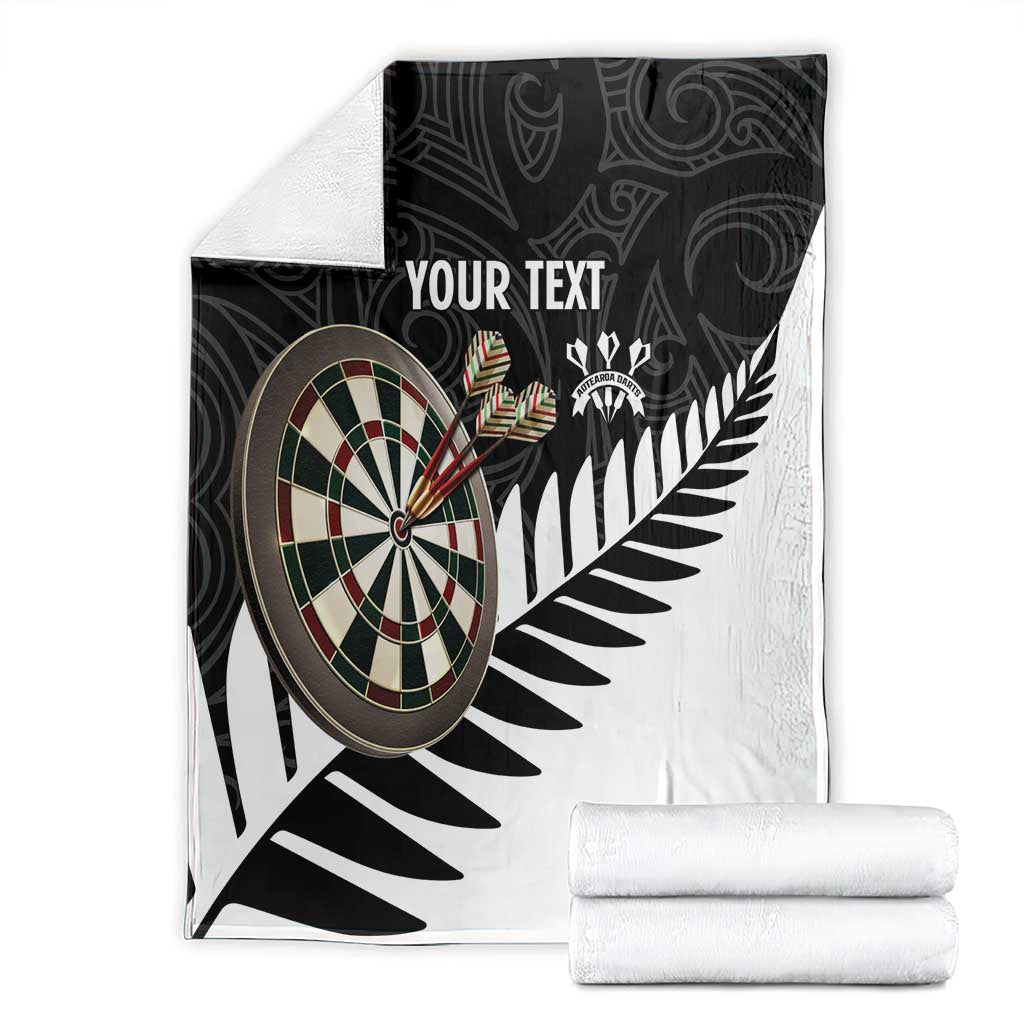 Personalised New Zealand Darts Blanket Silver Fern Aotearoa Maori Pattern - Aussie Hoodie