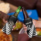 Personalised New Zealand Darts 4 in 1 Can Cooler Tumbler Silver Fern Aotearoa Maori Pattern - Aussie Hoodie
