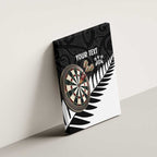 Personalised New Zealand Darts Canvas Wall Art Silver Fern Aotearoa Maori Pattern - Aussie Hoodie