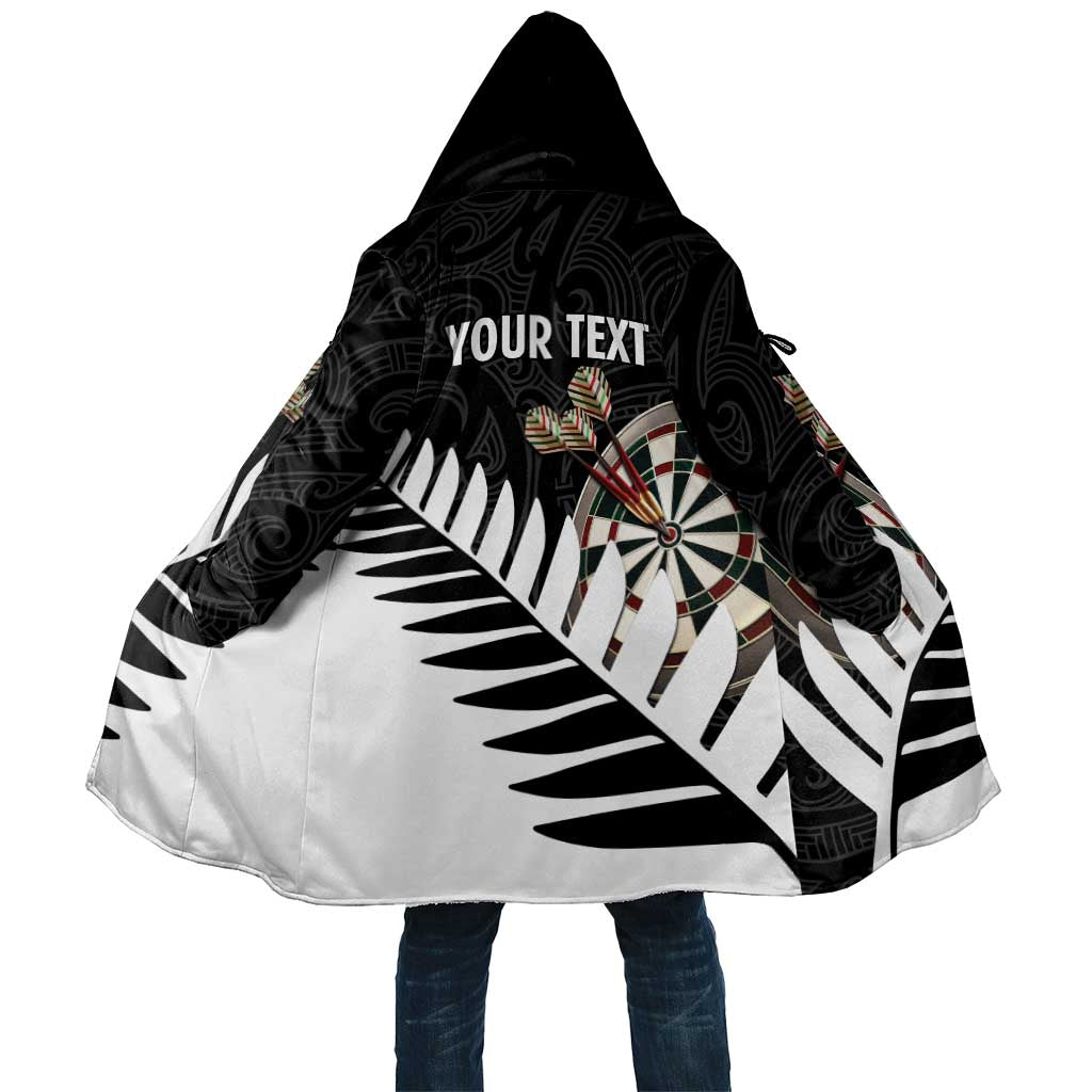 Personalised New Zealand Darts Cloak Silver Fern Aotearoa Maori Pattern - Aussie Hoodie