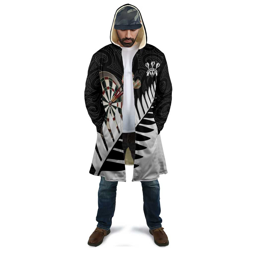 Personalised New Zealand Darts Cloak Silver Fern Aotearoa Maori Pattern - Aussie Hoodie